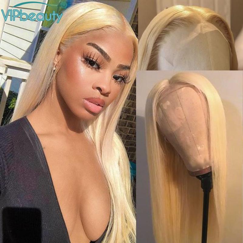 

Blonde Lace Front Wig 613 Malaysian Straight Lace Front Human Hair Wigs 13x6 hd Transparent For Black Women VIP BEAUTY Hair, As pic