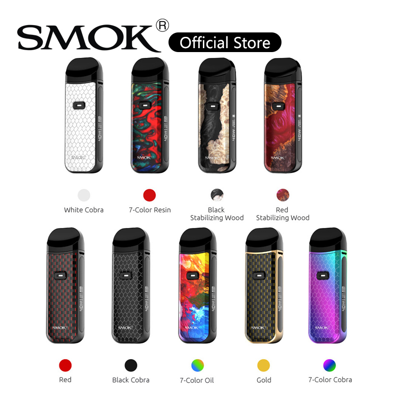 

SMOK Nord 2 Kit 40W 1500mAh Battery 4.5ml Nord RPM Pod Cartridge with 0.4ohm RPM Mesh Coil 0.8ohm Nord Coils 0.69' Screen 100% Original, White cobra