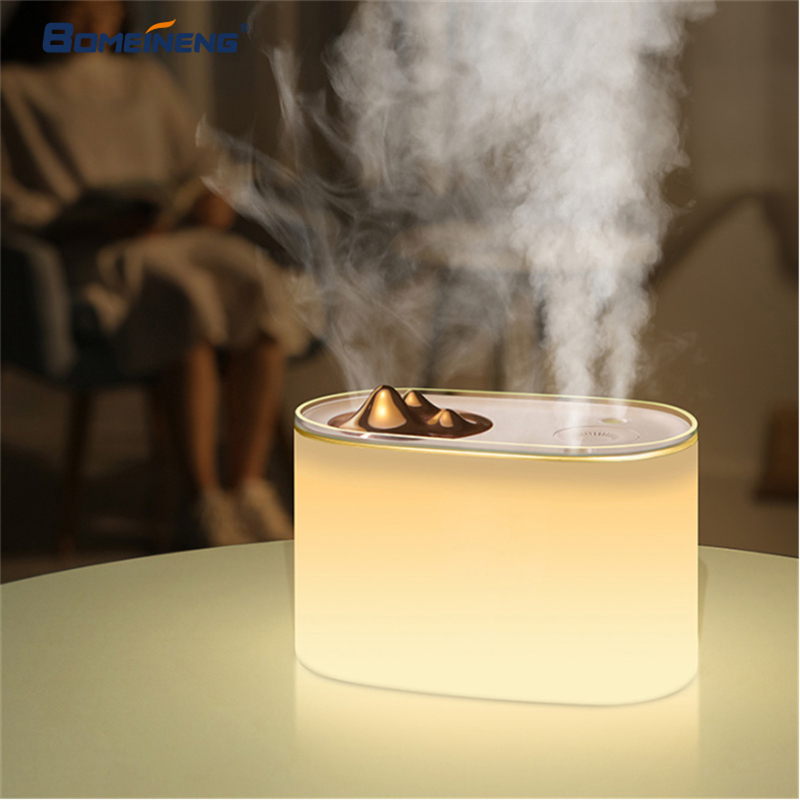

Aroma Diffuser USB Ultrasonic Air Humidifier with 2 Mist Outlet 7 Color LED Light For Home Office 1000ML