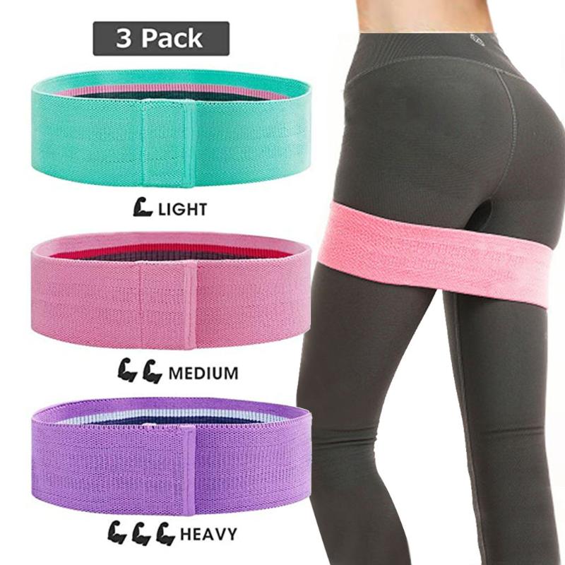 

3PCS Non-slip Beautiful Hip Belt Upturned Hip Lift Elastic Band Yoga Elastic band for training Fitness gum tape Equipment, Red