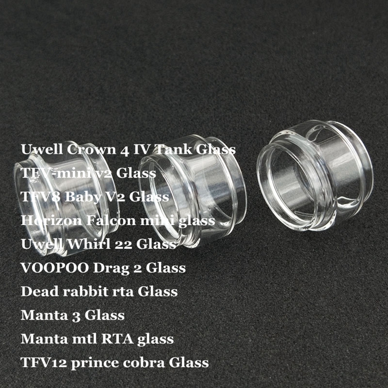 

Fat Replacement Bulb Glass Tube for Crown 4 Whirl 22 TFV-mini v2 TFV8 Baby V2 Falcon mini Drag 2 Dead Rabbit Prince Cobra DHL