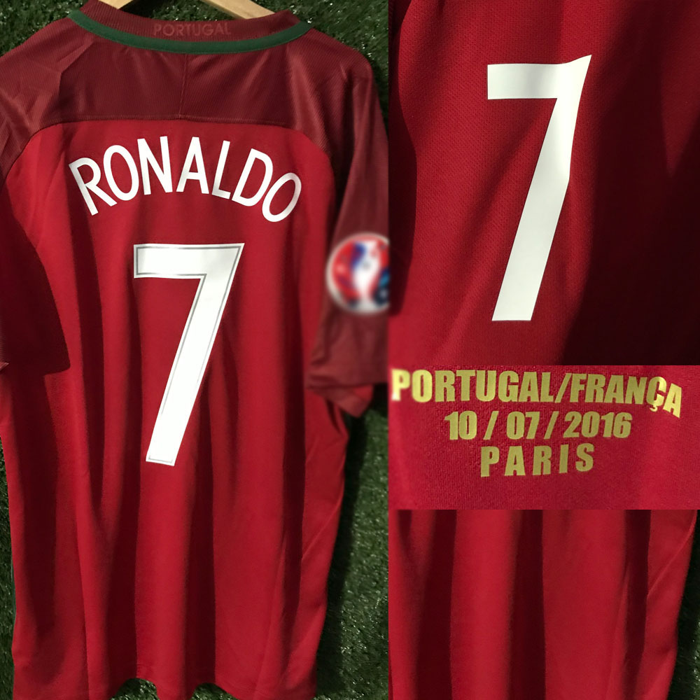 

2016 Final Ronaldo Jersey Maillot With FInal Match Details Soccer Jersey Shirt Calcio MAGLIA, 2016 final version