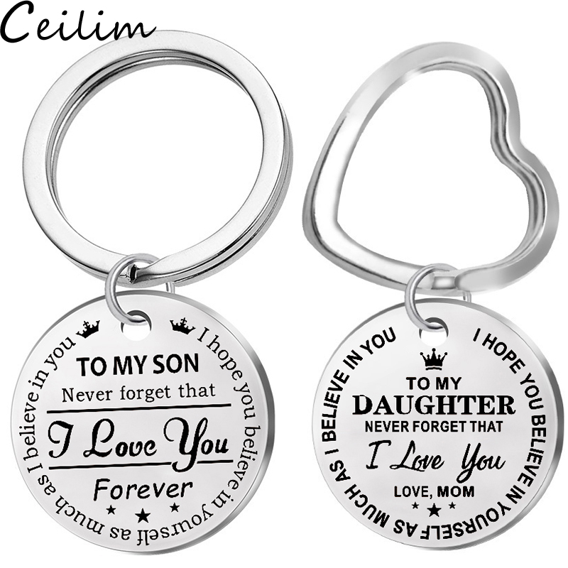Porte-cl/és pour Fils No/ël Anniversaire Cadeau de Maman to My Son Never Forget That I Love You