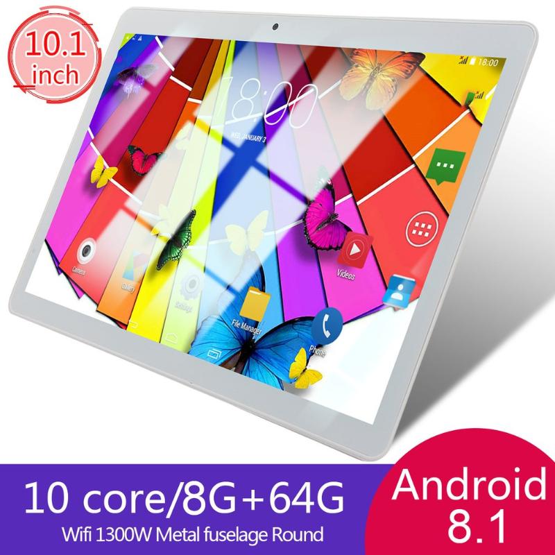 

KT107 Round Hole Tablet 10.1 Inch HD Large Screen Android 8.10 Version Fashion Portable Tablet 8G+64G White White US Plug car