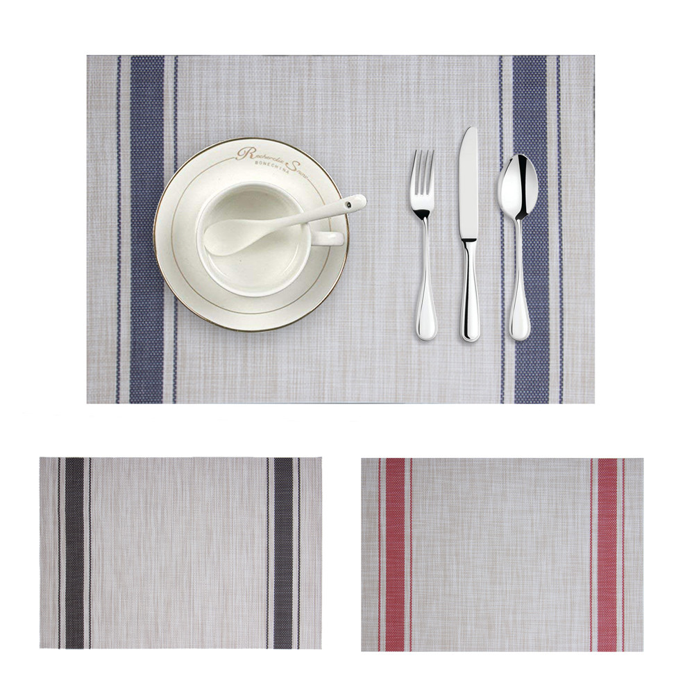 

Placemat Christmas Placemat Woven Non-slip PVC Insulation Washable Table Mats For Kitchen 45cmX30cm Table mat Dropshp