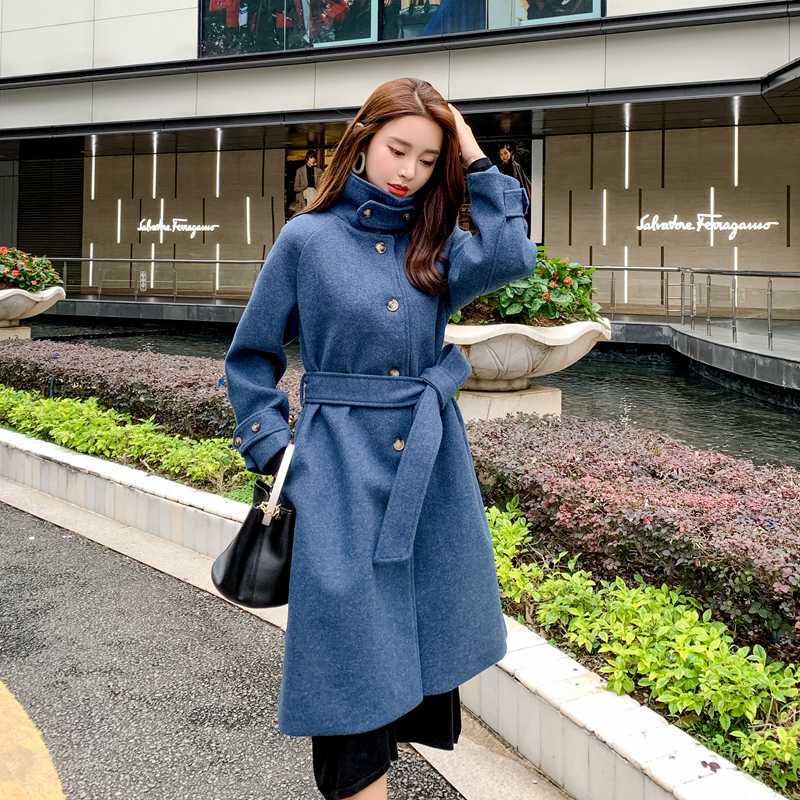 

Dames Jassen Winter Long Black Coat Women Manteau Femme Hiver Casaco Feminino Elegant Solid Slender Color Womens Coats