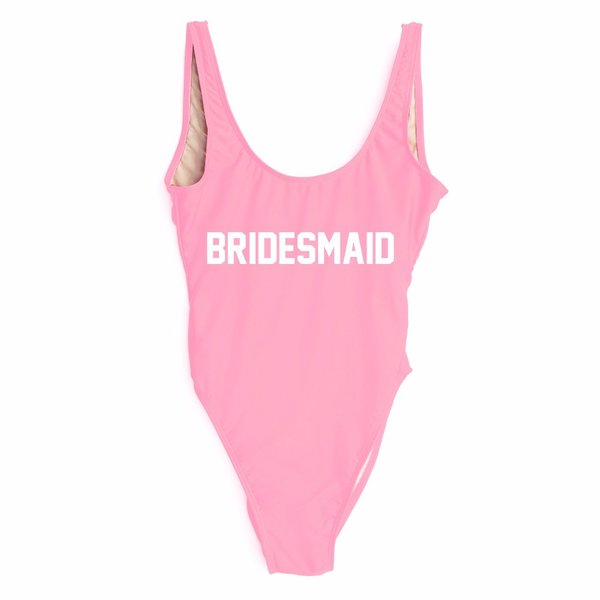 

Bridesmaid" Slogan Print One Piece Swimsuit Perfect Bridal Beach Bachelorette Parties Swimsuits MONOKINI BATHING SUIT Swimwear, Black