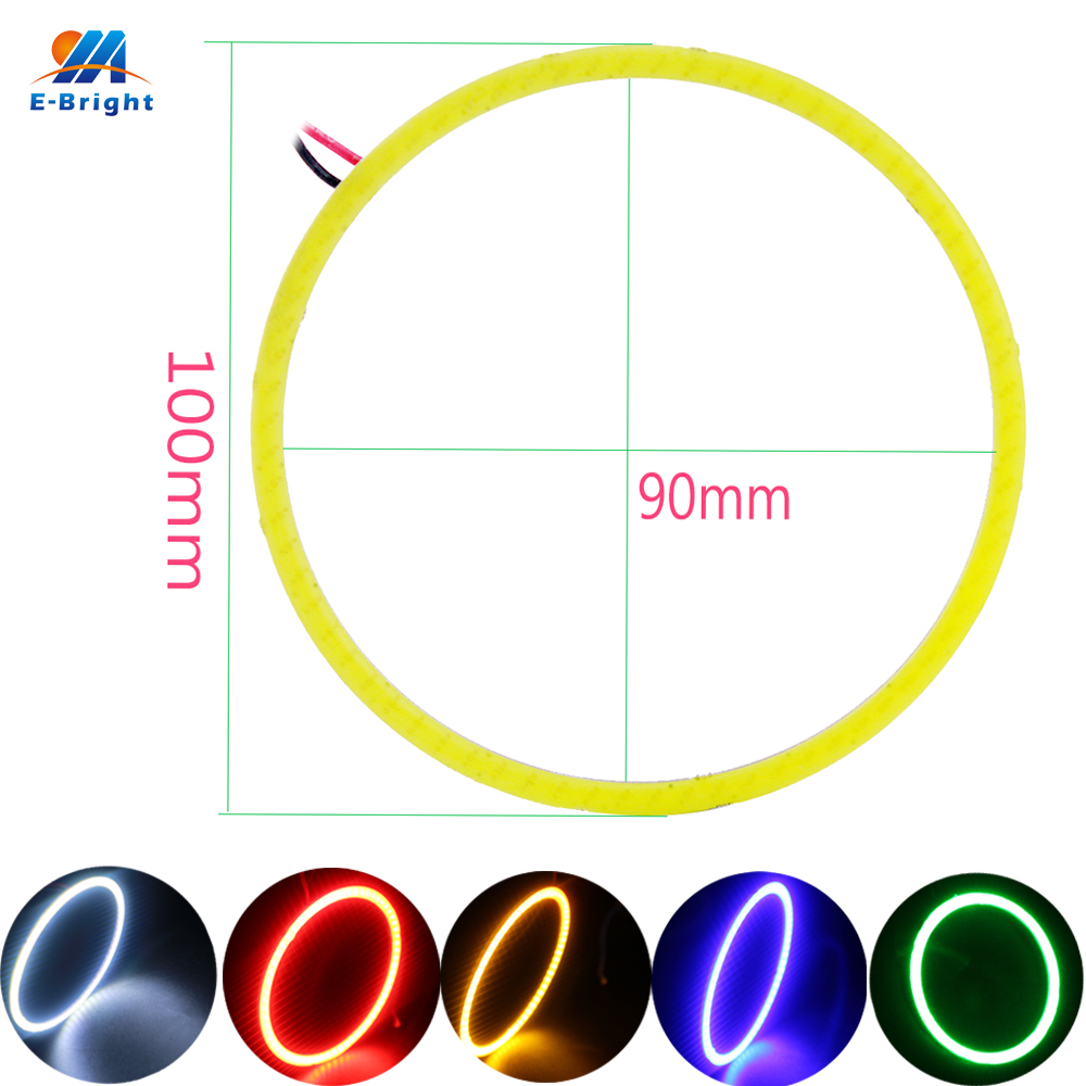 

COB Angel Eyes 100mm!! 12Pieces(6pairs) Auto Halo Rings COB 100MM Angel Eye Car Headlight Motorcycle White Super Bright 12V Led