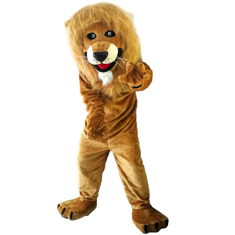 

2019 New high quality Brown Lion Mascot costumes for adults circus christmas Halloween Outfit Fancy Dress Suit Free Shipping