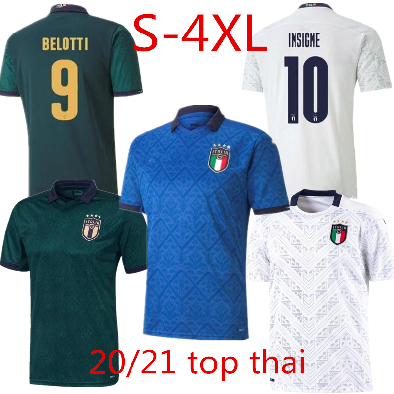 

4XL Italy 2021 italia soccer Jersey home away player version Belotti Kean BONUCCI INSIGNE BERNARDESCHI verratti Chiesa Immobile Adult men + kids kit FOOTBALL SHIRTS