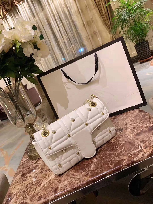 

free shipping new arrival women pearl leather shoulder bags purse female vintage crossbody bag purse woolen 26cm hot sale, Red