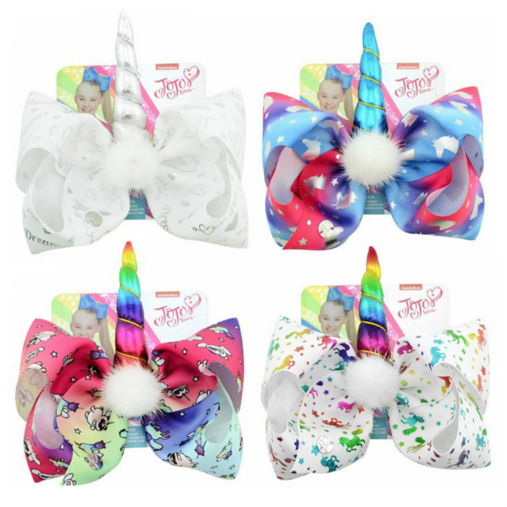 

Baby Girls Hair Accessories Fashion Designer Rainbow Stars Love Unicorn Barrettes Kids Bow Hair Clip Children Hair Accessories 2020, 875-4