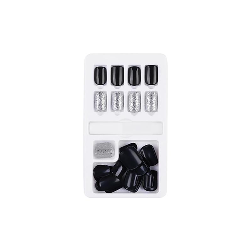 

30Pcs Boxed Finished Nail Patches Removable Repeated Use Of fake Nail Patches Manicure Gel French Manicure Decoration, As shown
