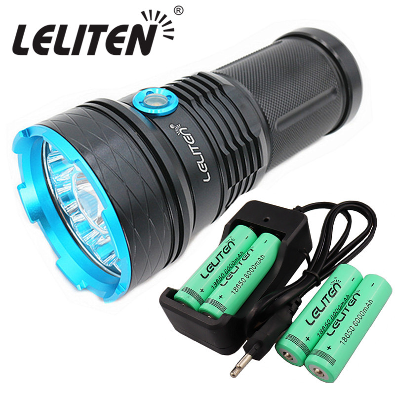 

Super Bright XML-T6x12LED powerful led Torches torchflashlight lantern Use 4x18650 battery