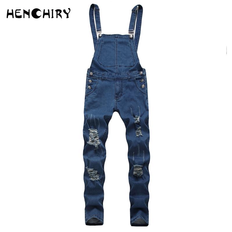 2020 new work clothes multi-pocket belt suitable for men's casual slim retro old-fashioned denim woodwork overalls bib jumpsuit