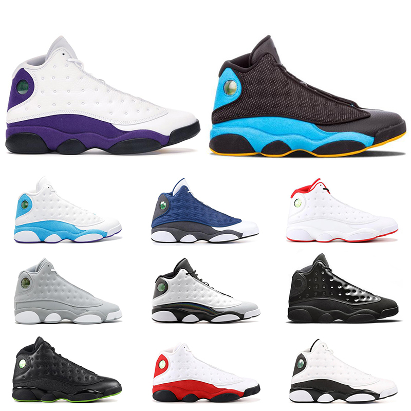 

13 13s Men Basketball Shoes COURT PURPLE Low Chutney Cap And Gown Black Cat hyper royal chicago Size 7-13, Love & respect