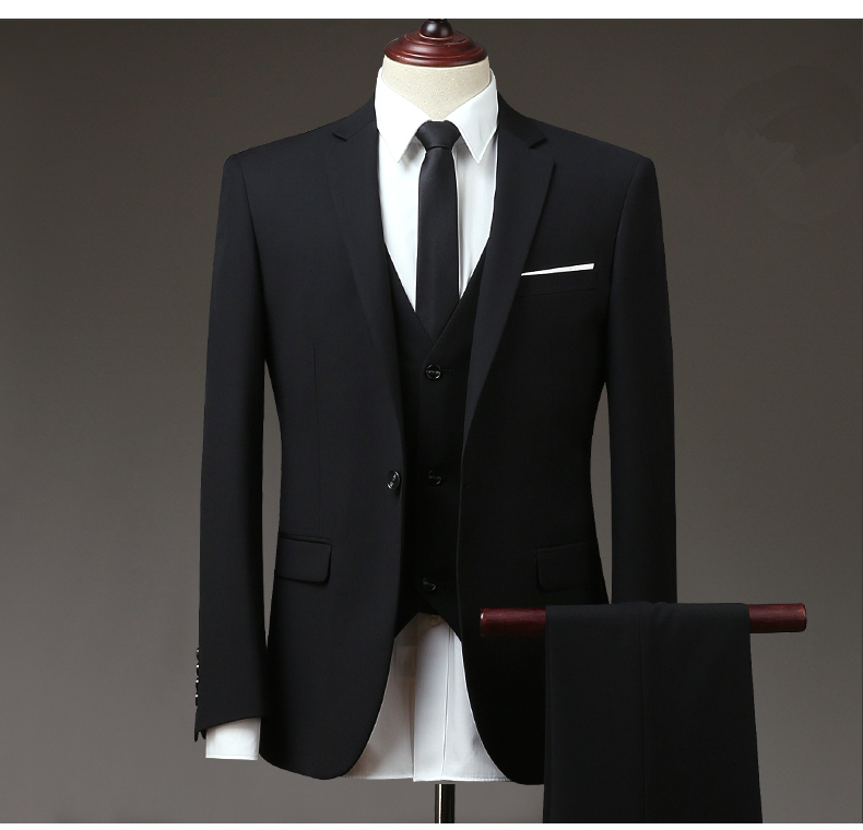 

Handsome Groomsmen Notch Lapel Groom Tuxedos Mens Wedding Dress Man Jacket Blazer Prom Dinner 3 Piece Suit(Jacket+Pants+Tie+Vest) A33, Same as image