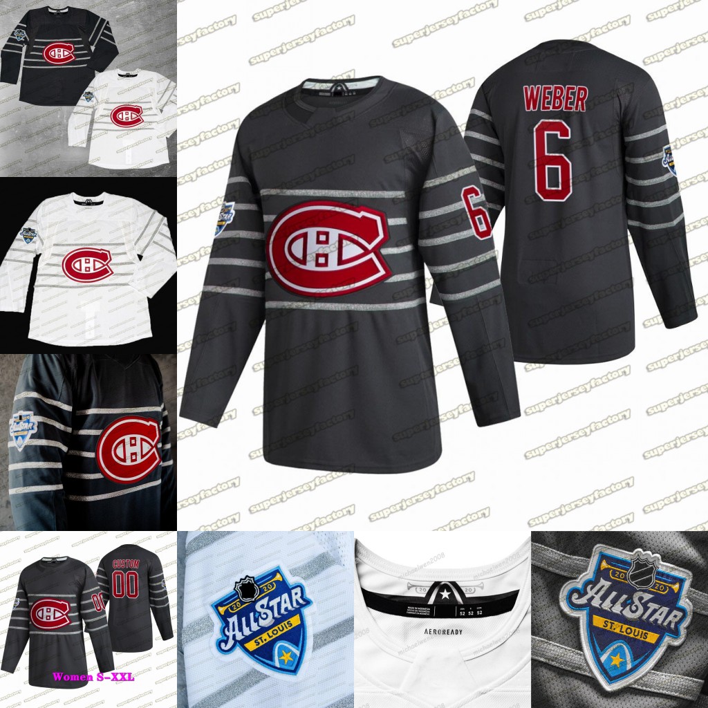 

6 Shea Weber Montreal Canadiens 2020 All Star Jerseys Carey Price Jesperi Kotkaniemi Max Domi Phillip Danault Gallagher Jonathan Drouin, 2020 all star white men