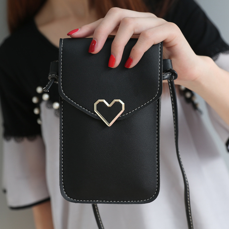 

Touch Screen Cell Phone Purse Smartphone Wallet Leather Shoulder Strap Handbag Women Bag for X Samsung S10 Huawei P20