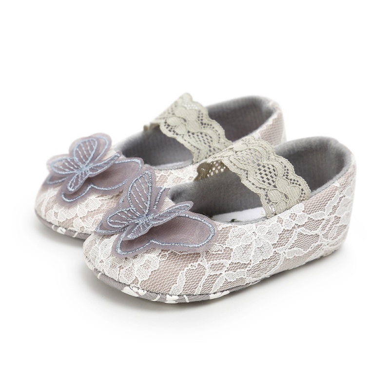 

Baby Girl Princess Shoes Lace Floral Butterfly Soft Sole Crib Shoes Newborn Baby Girl Anti-slip Sneaker Prewalker 12