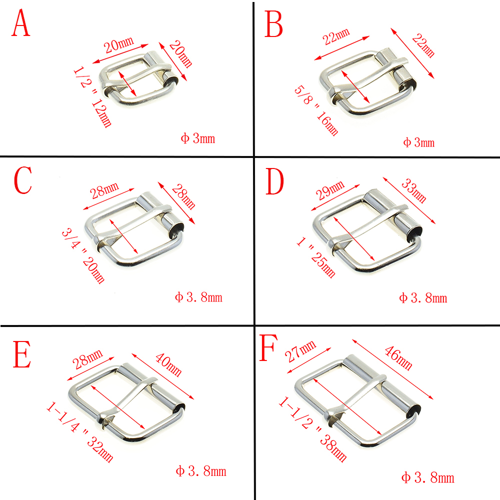 

50pcs/lot Silver Metal Wire Formed Half Single Roller Belt Buckles for Hand Bag Shoe Strap Rectangle Ring Leather Craft Repair DIY Decor