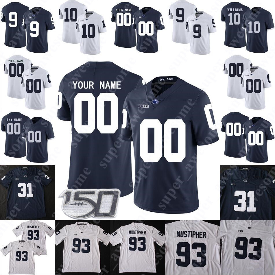 

Penn State Nittany Football Jersey Nick Tarburton Daniel George Jonathan Sutherland Cam Brown Tariq Castro-Fields Damion Barber Brandon Polk, 150th-navy with name