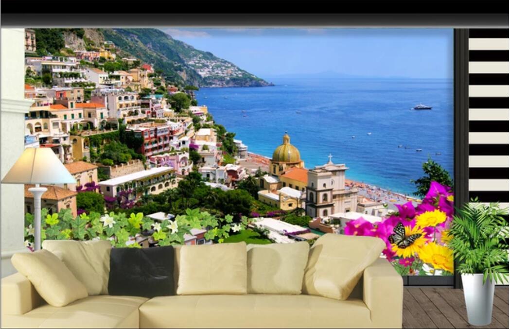 

custom photo 3d wallpaper Europe type scenery amorous feelings TV sofa setting wall wallpaper for walls 3 d, Non-woven fabric