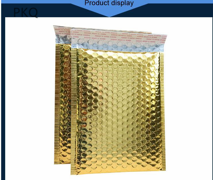 

30pcs/lot 18x23cm gold color Poly Bubble Mailer purple Self Seal Padded Envelopes/mailing bags Padded Mailers Shipping Envelope
