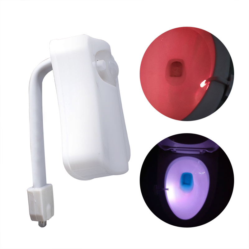 

8 Colors Smart Body Sensing LED Motion Sensor Night Lamp Toilet Bowl Bathroom Backlight For Emergency WC Toilet Seat Lights