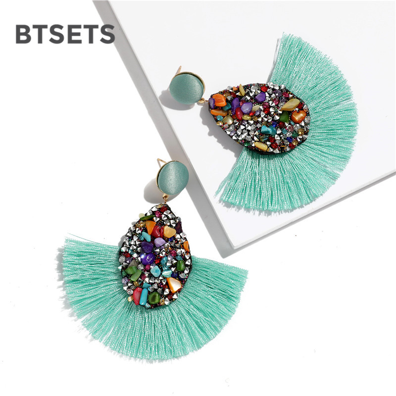 Fashion Vintage Mariage Verre Cristal Strass Dangle Drop Chandelier Boucles d/'oreilles