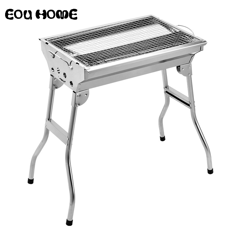 

Stainless Steel Outdoor Barbecue Grills Portable Charcoal Outdoor Folding Rack Household Cooking Picnic Barbecue Camping Tools