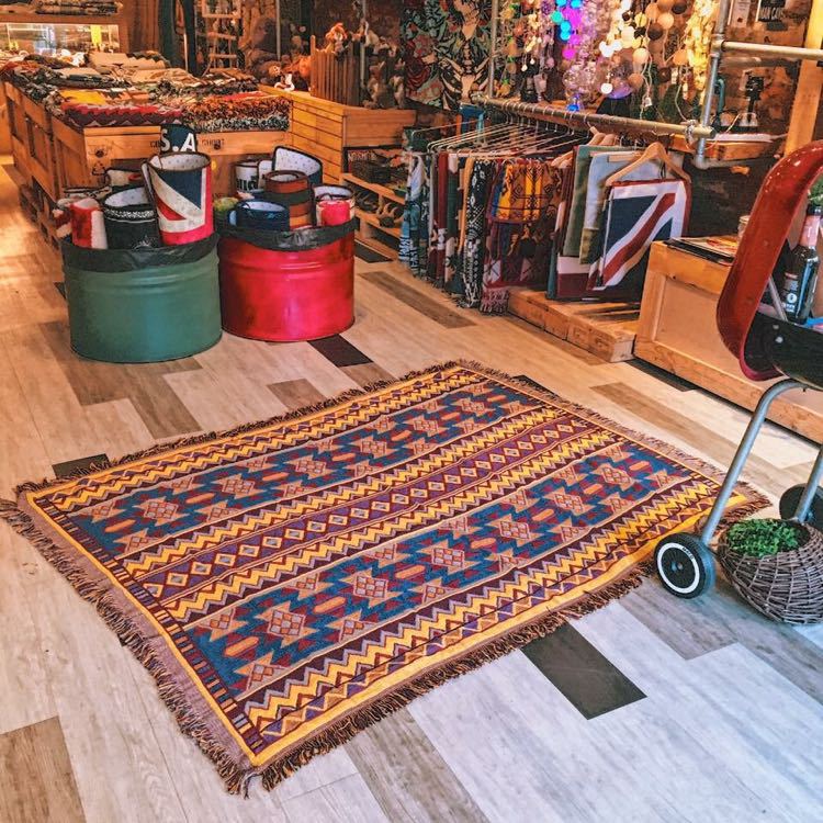 

LOFT Retro American Indian VINTAGE Sofa Blanket Geometric Ethnic Wind Cover Blanket Blanket