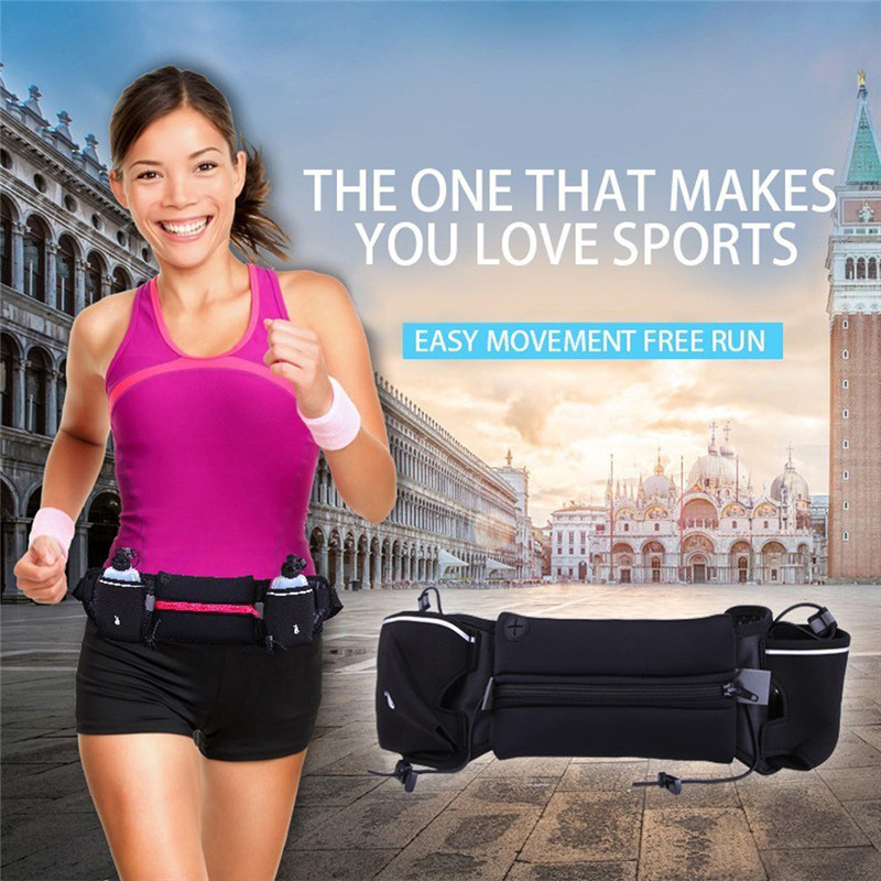 

Outdoor Running Waist Bags For Man Woman Jogging Waist Pack Hydration Belt Bag Water Bottle Fitness Gym Lightweight Sports Bags, Yellow