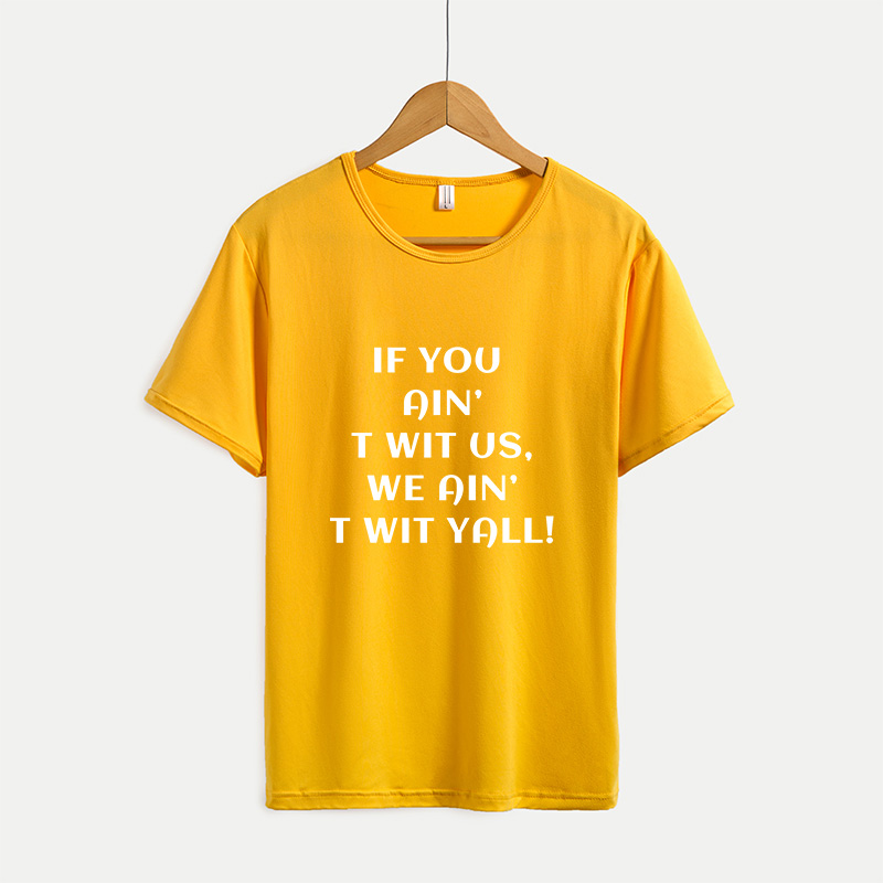 

Men Casual Tops Mens Letter Print T-shirts Womens Loose Oversize Summer T-shirts Youth Solid Color Print Outdoorwears 2020 New Fashion, Yellow