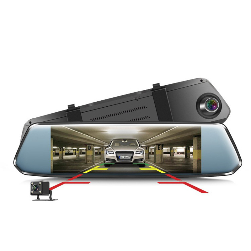 

UNCOM DVR Dash Cam driving recorder front and rear dual lens night vision rearview mirror 7 inch 2.5D curved screen touch screen car