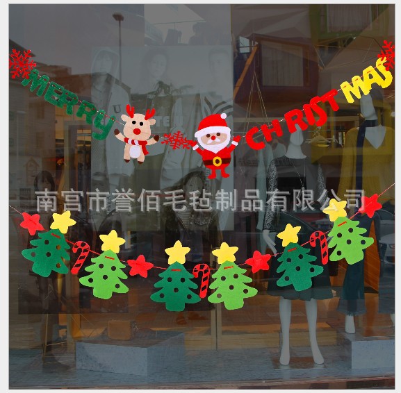 

Christmas Decorative Hanging Flags Bunting Flag Felt Lettered Hanging Flag Old Man String Christmas Tree Decoration