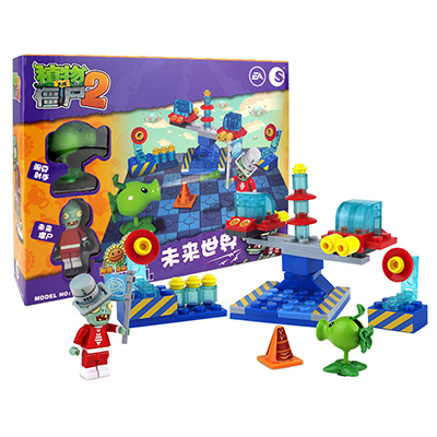 2019 New 2 style plants vs zombies Set Anime Garden Maze Struck Game Building