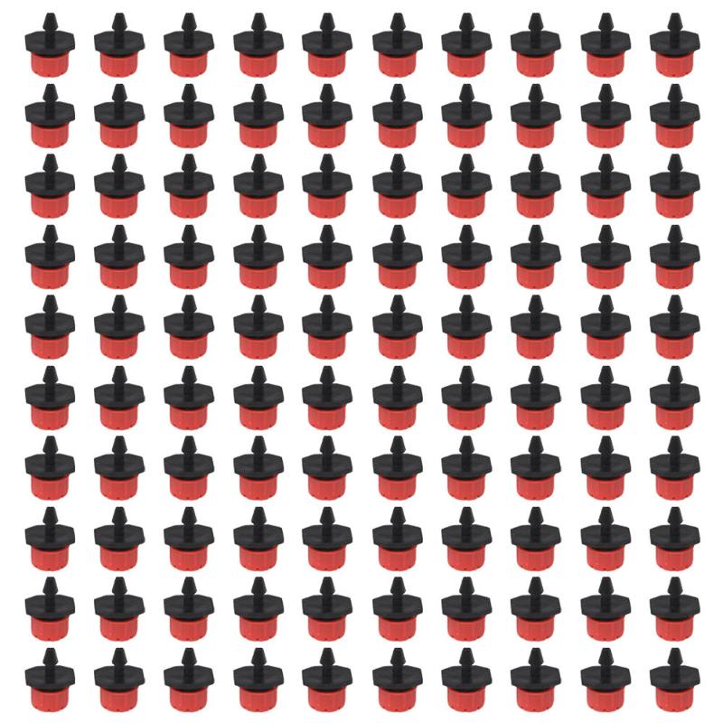 

100pcs Adjustable Dripper 0-70l/H for Irrigation Sprinklers Watering Garden Watering Tools, Red