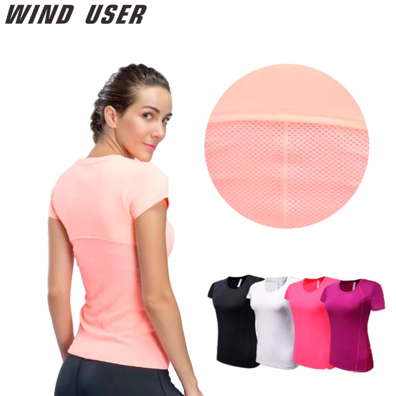 

Sport Top Women Quick Dry Running Cycling Yoga Shirt Breathable Short Sleeve Women Fitness Sport Shirt, Black top