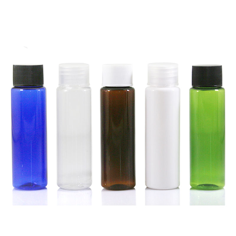 

Empty Plastic Bottle 30ml Cosmetic Packaging Empty Plastic Container White Rotating Cap Bottle Transparent 50pcs
