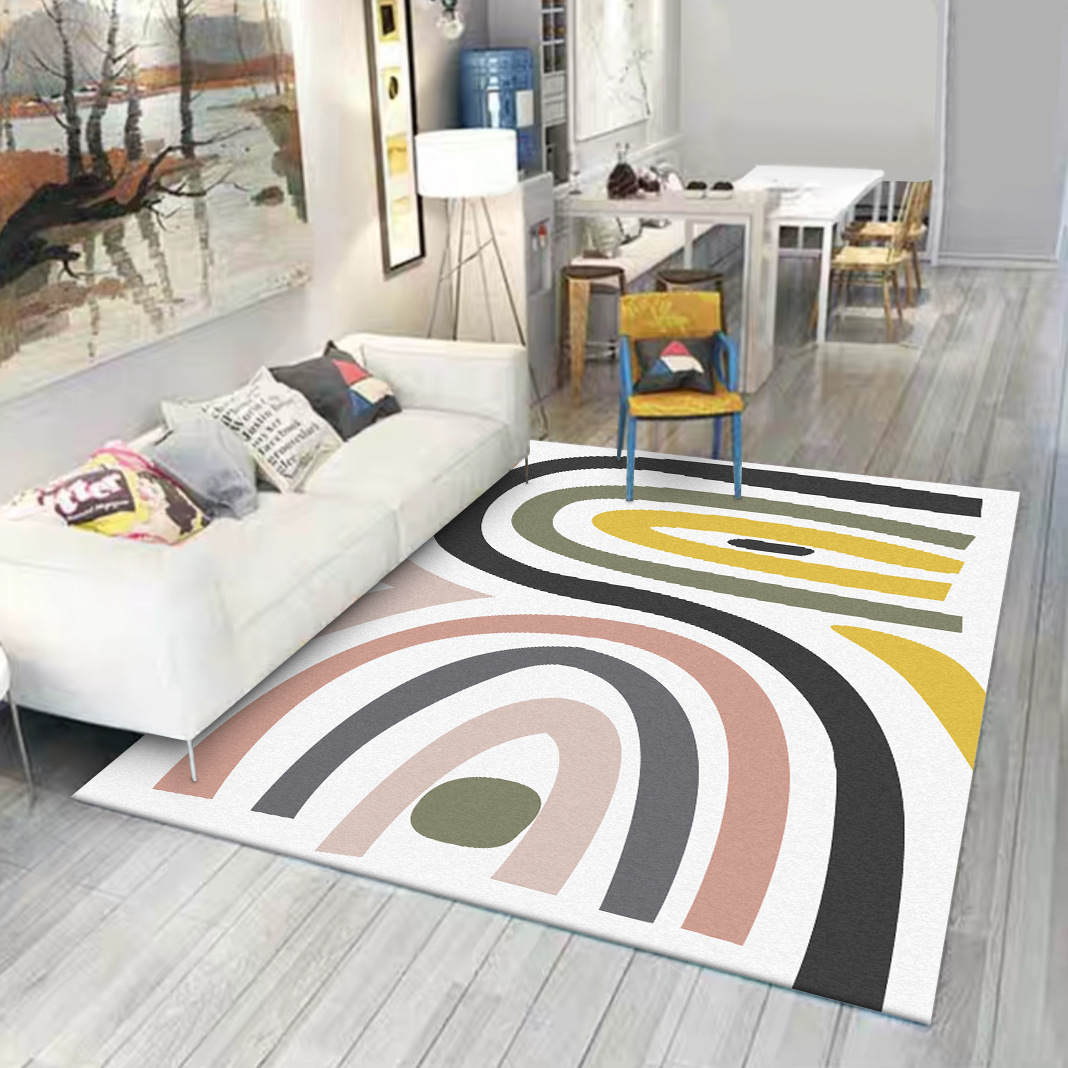 

Modern Carpets for Living Room Floor Bedroom Rugs Nordic Geometric Print Large Area Rug Home Carpet Floor Door Mat Decorate