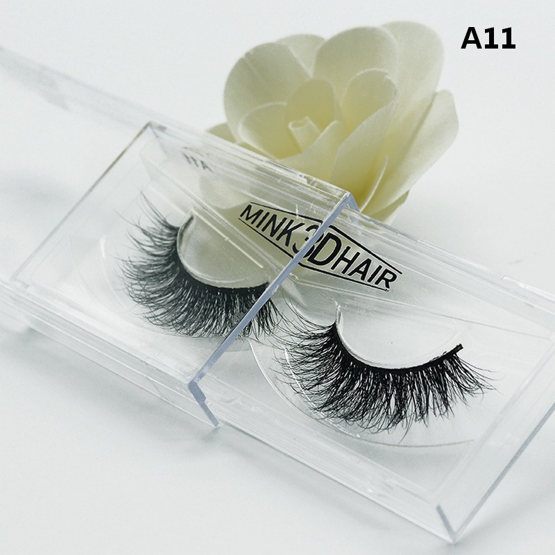 

3D Handmade Thick Mink Eyelashes Natural False Eyelashes For Beauty Makeup Beauty Fake Eye Lashes Extension-A11