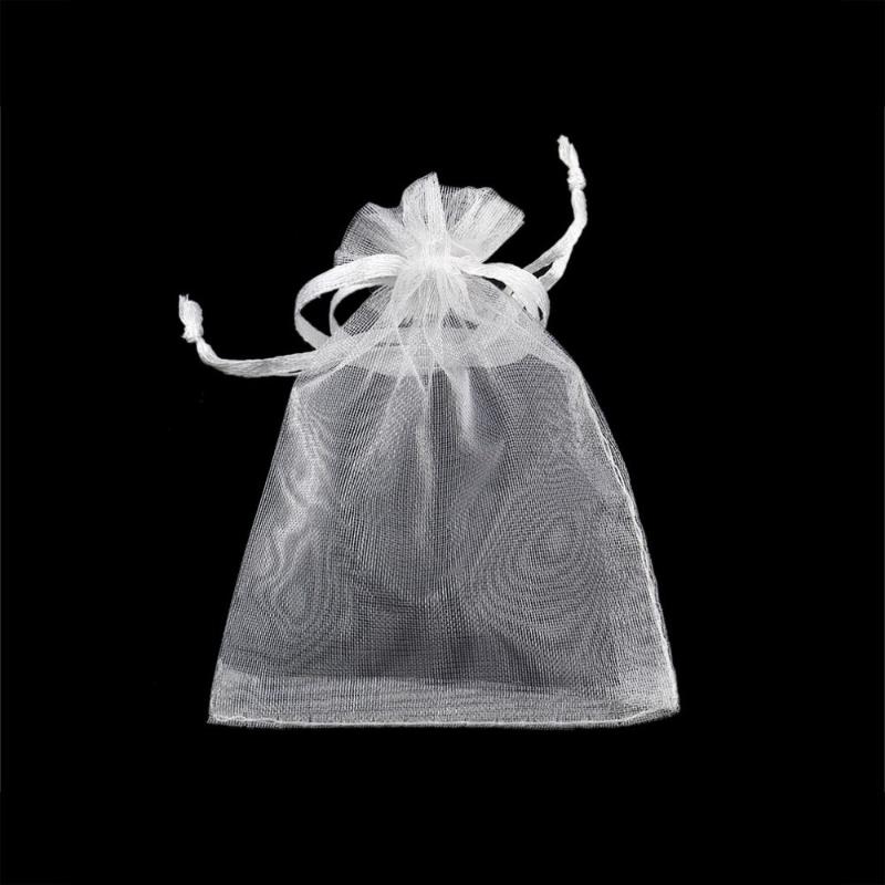 

Wholesale 100pcs/lot Drawable White Small Organza Bags 7x9cm Favor Wedding Christmas Gift Bag Jewelry Packaging Bags & Pouches