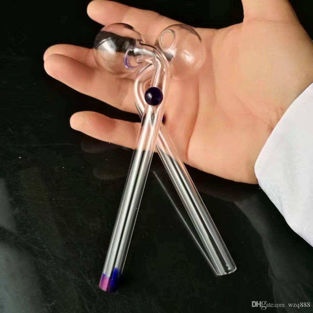 

Double color long curved pan , Wholesale Glass bongs Oil Water Pipes Glass Pipe Oil Rigs Smoking ,Free Shipping