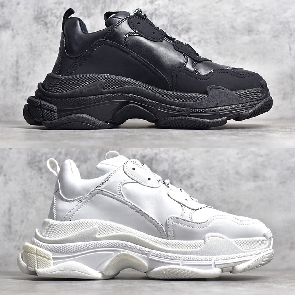 

DHL Free Shipping New Paris Mens Womens Designer Allover Logo Triple S Sneaker Designer Triple Clear Sole Trainers Shoes men women, As picture