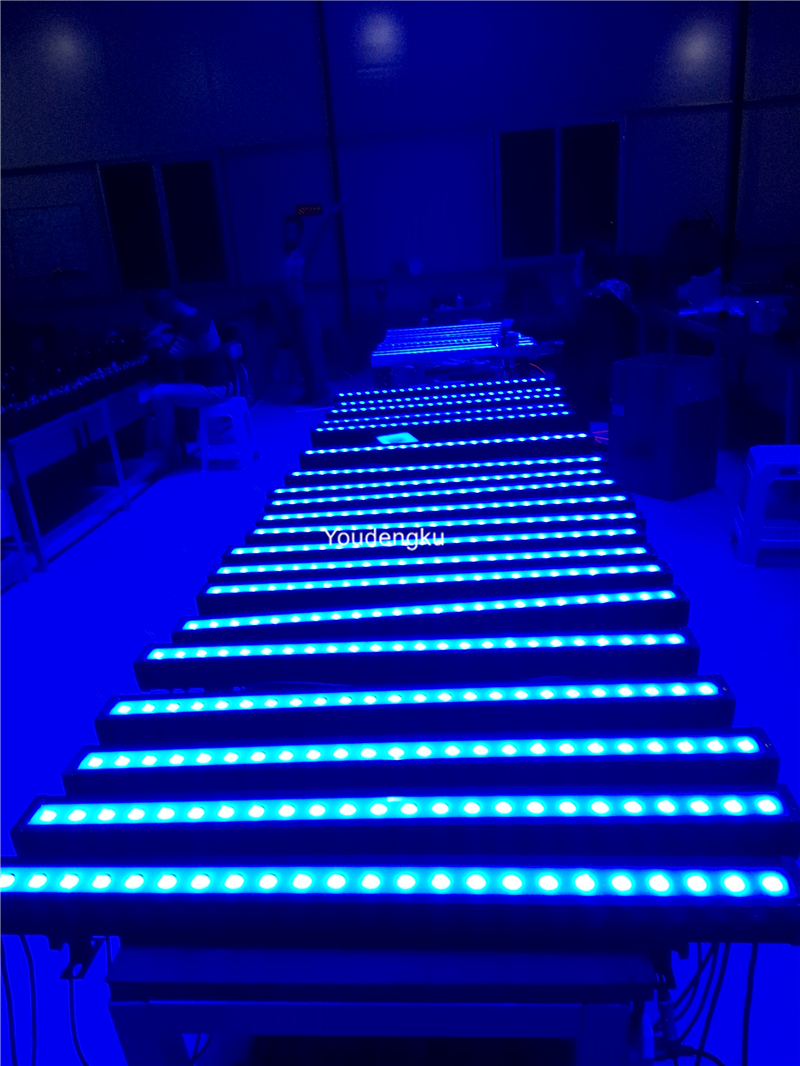 4 pieces 24 x 10 w LED Rgbw 4in1 dimmer wall bar outdoor flood Linear Wall Washer IP65 Lighting Fixture-image-451527512