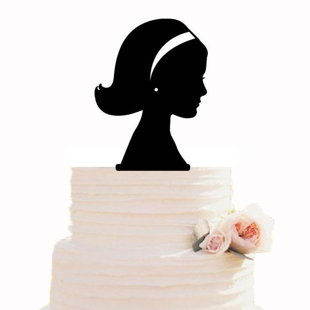 

Personalized Bridal Shower Cake Topper,Rustic Unique Wood Gold Mirror Bridal Shower Decor,Engagement Bachelorette party Decor
