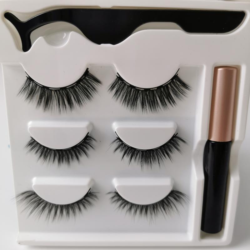 

Magnetic Eyelashs set Magnet Liquid Eyeliner& Magnetic Lashes & Tweezer Set Waterproof Long Lasting Eyelash Extension