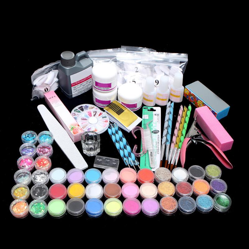 

Acrylic Powder Glitter Nail Art Decoration Kit Nail Art Tools Kit Combo Set DIY Gel Set LDO99