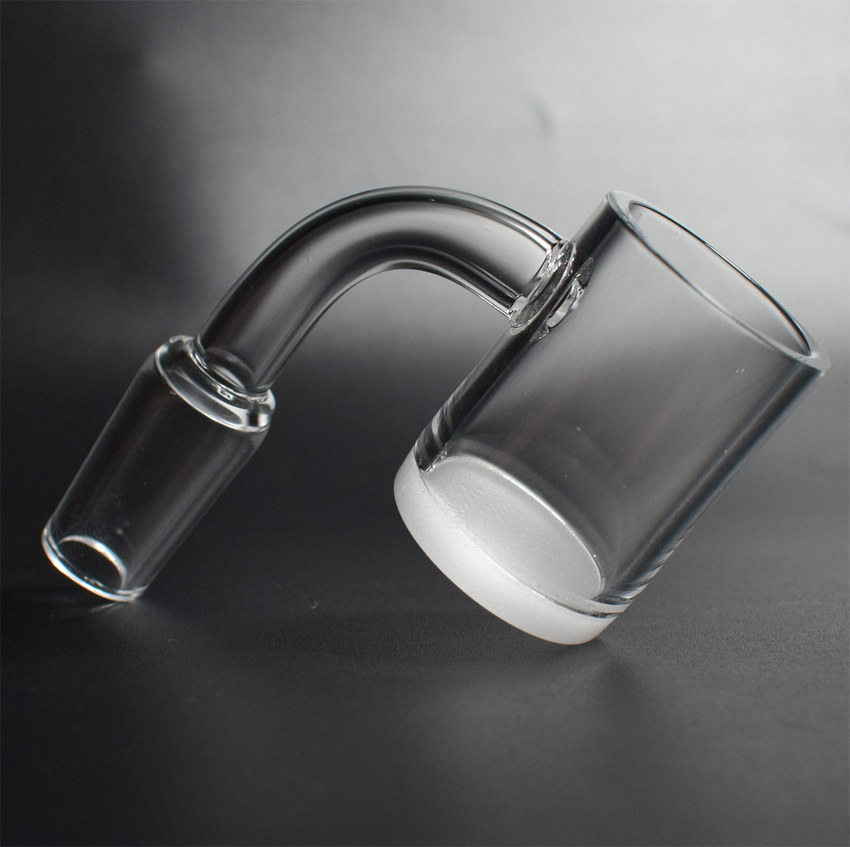 

25mm XL Flat Top Quartz Opaque Banger Nail with 10mm 14mm 18mm Thick Pyrex Domeless Banger Nails for Glass Bong